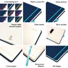 Toretto A5 Lined Soft Touch PU Notebook & Pen Set