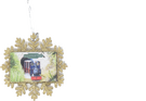 Sparkling glitter effect Snow Flake shaped Christmas decoration