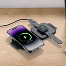 Noir Duo folding wireless charging station