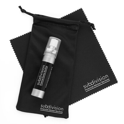2 Piece Glasses and Screen Cleaning Kit in a Printed Pouch