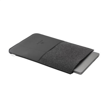 Recycled Felt & Apple Leather Laptop Sleeve 16