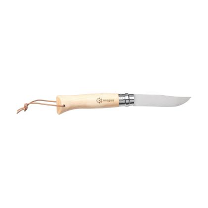 Opinel Inox No 8 pocket knife in a belt pouch