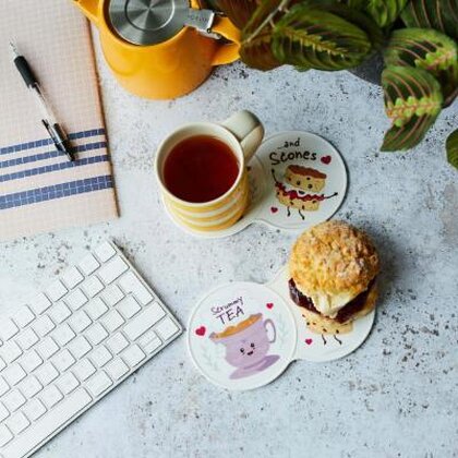 Recycled Double 'Cookie' Coaster