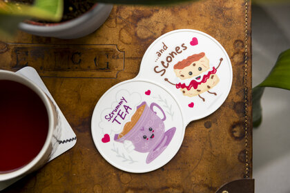 Recycled Double 'Cookie' Coaster