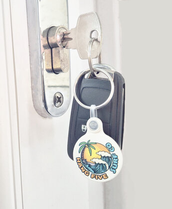 Recycled 30mm Circular Keyring