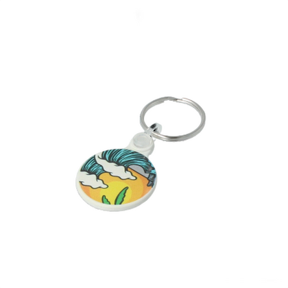 Recycled 30mm Circular Keyring