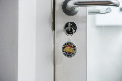 Recycled 45mm Circular Keyring