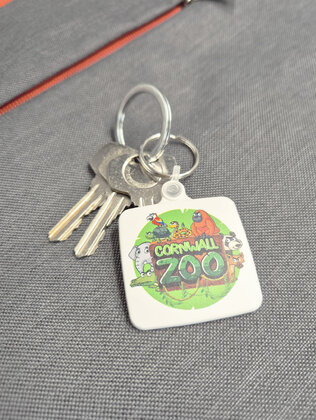 Recycled 45mm Square Keyring