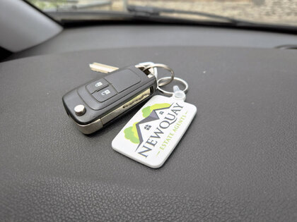 Recycled 55mm Rectangle Keyring