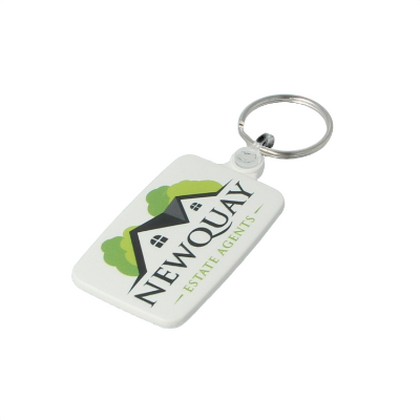 Recycled 55mm Rectangle Keyring