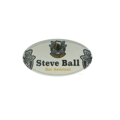 Always Recycled Essential Name Badge - Oval - Combo Clip