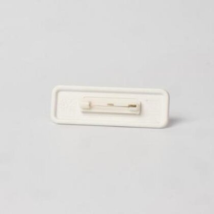 Always Recycled Essential Name Badge - Slim Rectangle - Safety Pin