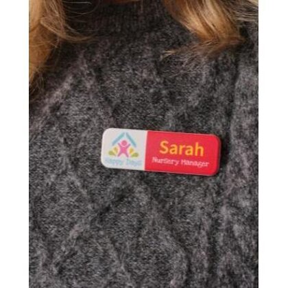 Always Recycled Essential Name Badge - Slim Rectangle - Safety Pin