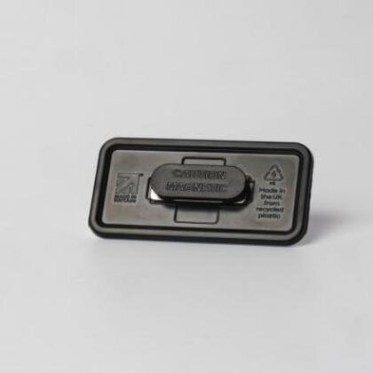 Always Recycled Reusable Name Badge &ndash; Rectangular Low Window - Magnet back