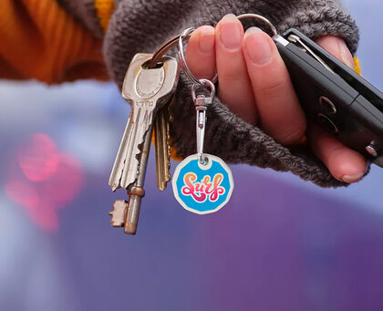 Recyced Trolley Coin Keyring