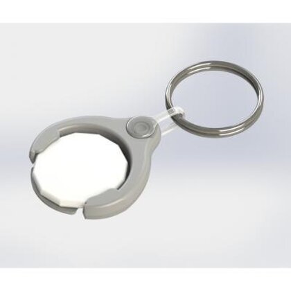 Recycled Pop Coin Lite Trolley Keyring