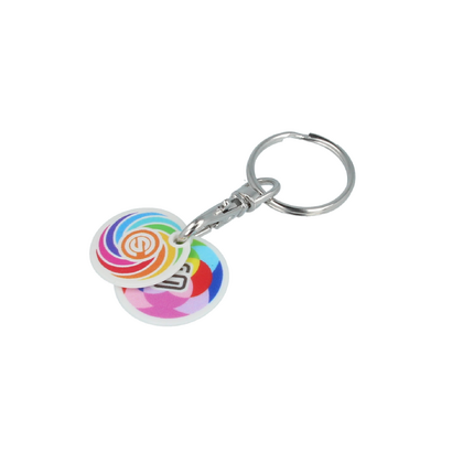 Recycled Multi Euro Trolley Coin Keyring