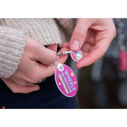 Recycled TrolleyMate Coin & Rectangle Keyring