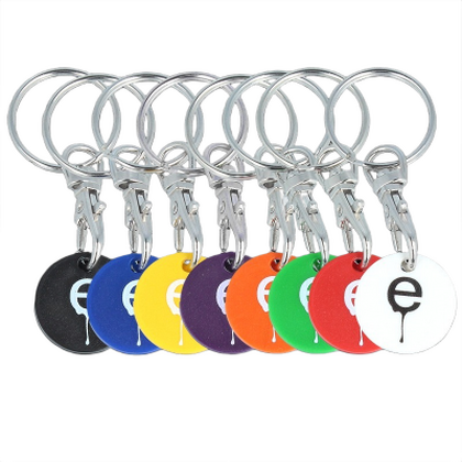 Recyled OLD &pound; Trolley Coin Keyring