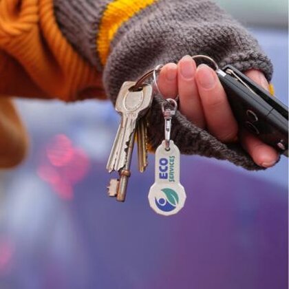 Recycled Trolley Stick Mini Keyring