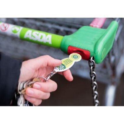 Recycled Trolley Stick Oval Keyring