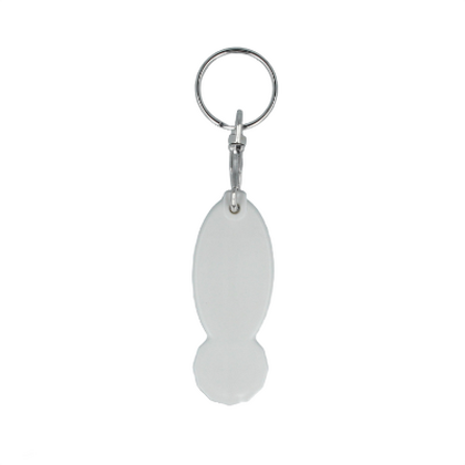 Recycled Trolley Stick Oval Keyring