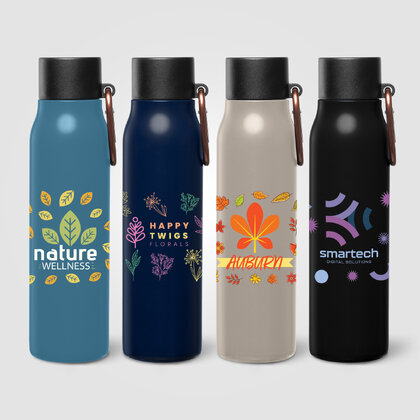 Strata Recycled Stainless Steel Carabiner Vacuum Bottle - 550ml