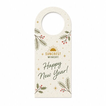 Christmas Seed Paper Bottle Collar 140gsm
