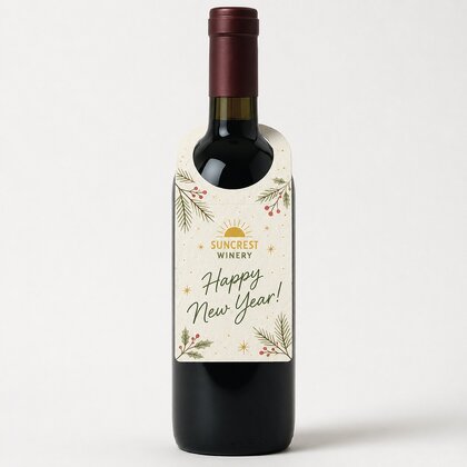 Christmas Seed Paper Bottle Collar 140gsm