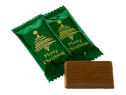 CHRISTMAS ORGANZA GIFT BAGS WITH CHOCOLATES OR SWEETS, ECO-friendly