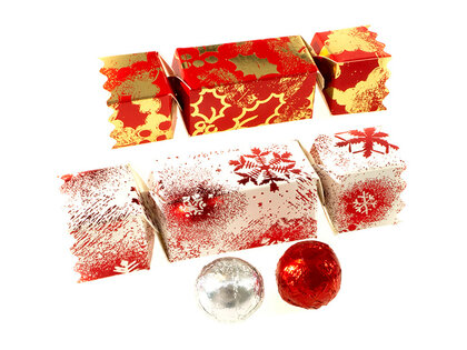 CHRISTMAS CRACKER LUXURY CHOCOLATE TRUFFLE BOX, ECO-friendly