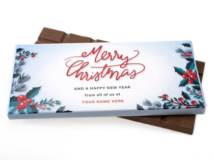 CHRISTMAS MILK CHOCOLATE LARGE BAR 90G, ECO-friendly