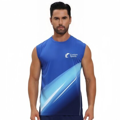 100% Polyester Micro Mesh Sublimated Crew Neck Vest