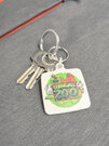 Recycled 45mm Square Keyring