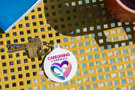 Recycled 55mm Circular Keyring