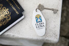 Recycled Retro Hotel Keyring