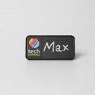 Always Recycled Chalkboard Name Badge &ndash; Rectangular Right Window - Safety Pin