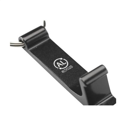 Alu Opener Phone Stand GRS Recycled keyring