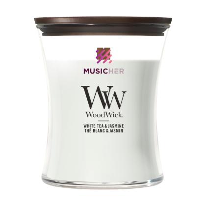 WoodWick White Tea & Jasmine Medium Candle