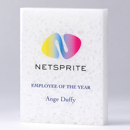 15cm X 12.5cm X 2.5cm 100% Recycled Acrylic Rectangle Award  (26455)