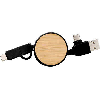Ponza - Bamboo Extendable Charging Cable  (26518)