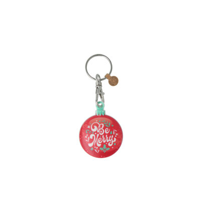 Recycled Christmas dECOration Bauble Keyring