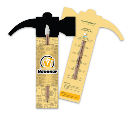 Blooming Pencil with Hammer Shaped Backing card