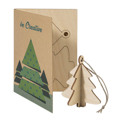FestiCard Kraft Christmas card, tree
