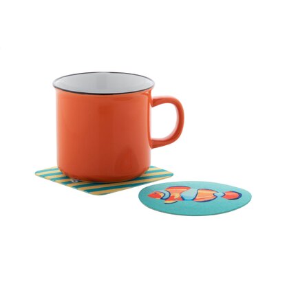 CreaFelt Drink RPET felt coaster, square
